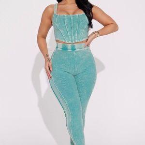 Teal Two Piece Set
